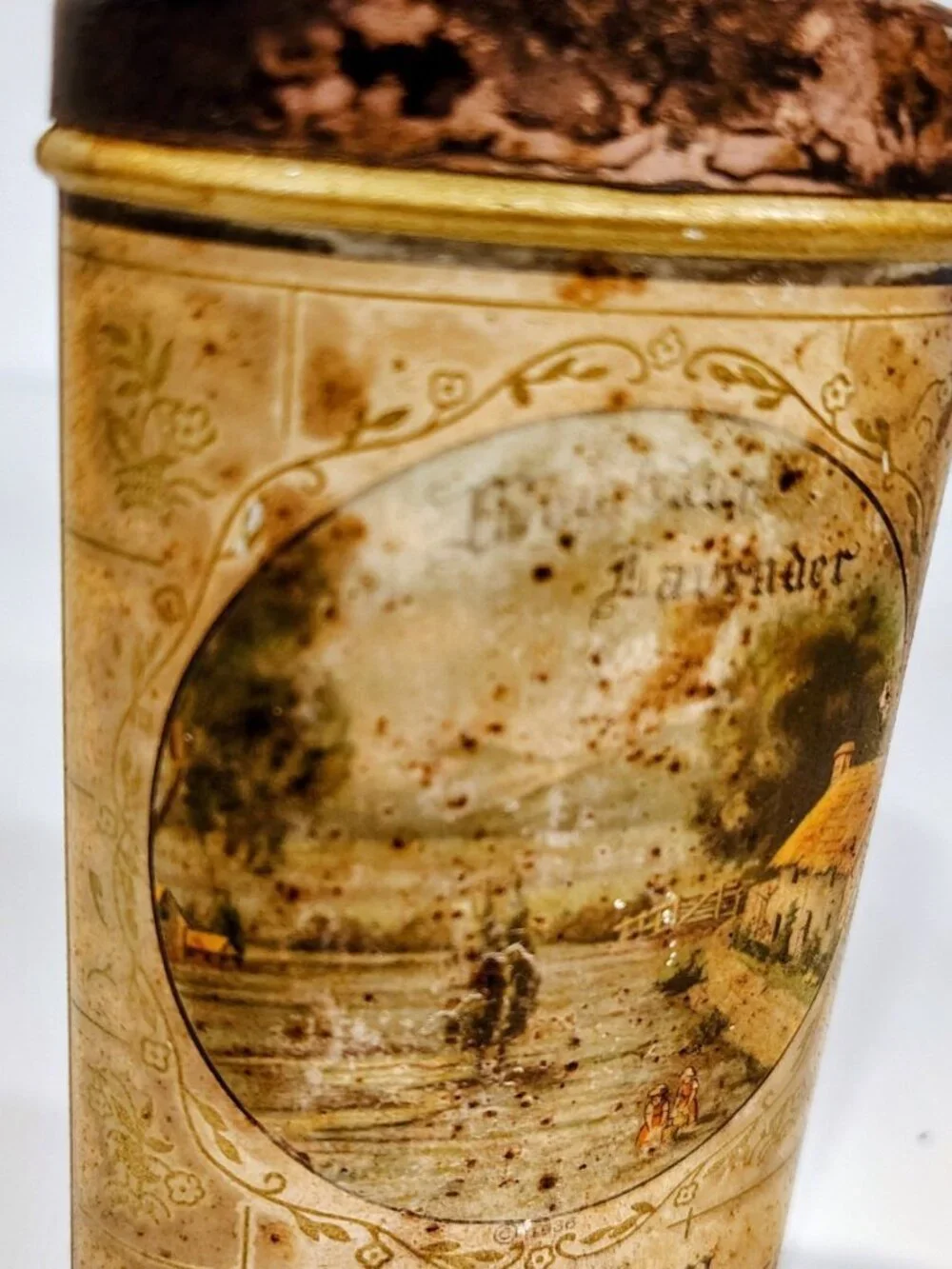 Original 1936 WEMBDON Lavender Talc Powder Tin, House Of Wembdon, Full Tin